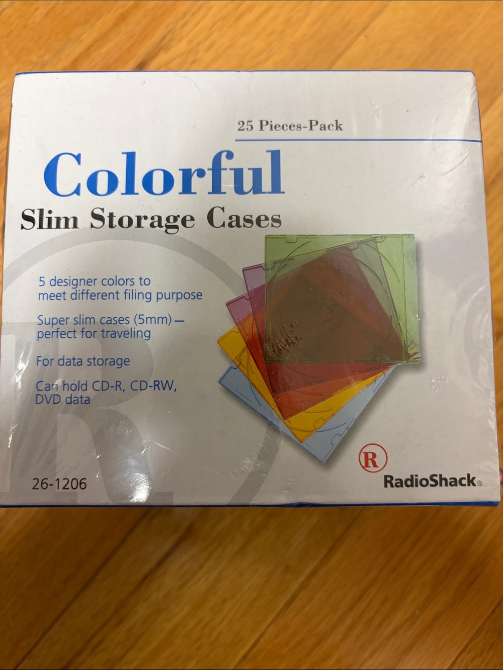 RadioShack Colorful Slim Storage Cases - Multi-Color (25-Pack)